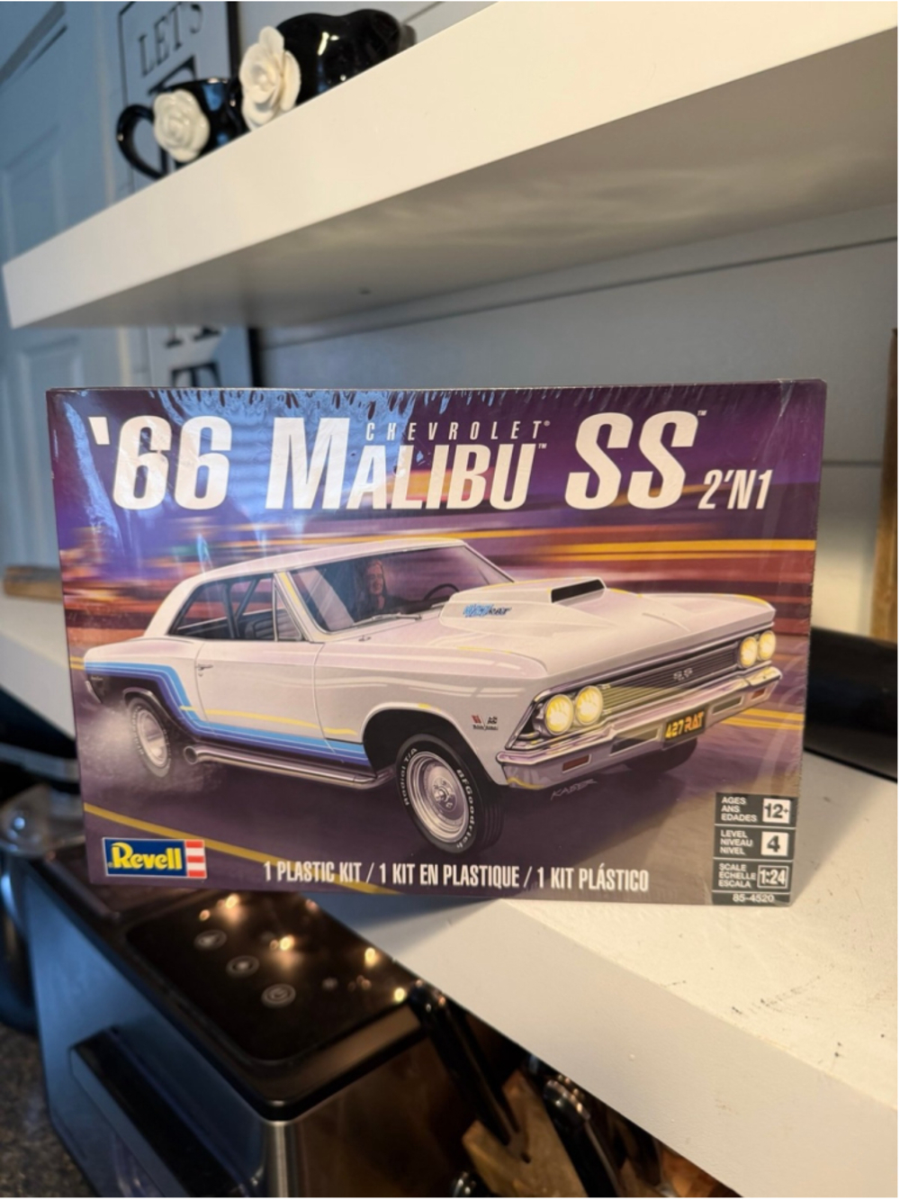 New Revell 1/24 1966 Chevy Malibu SS 2n1 Plastic Model Kit 85-4520